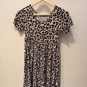 Posh Peanut | Leopard Dress Bamboo Soft | Size 10Y Girls